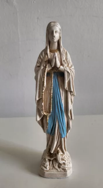 Catholic Our Lady of Lourdes Statue, Virgin Mary Mother Figure Vintage 6 Inch