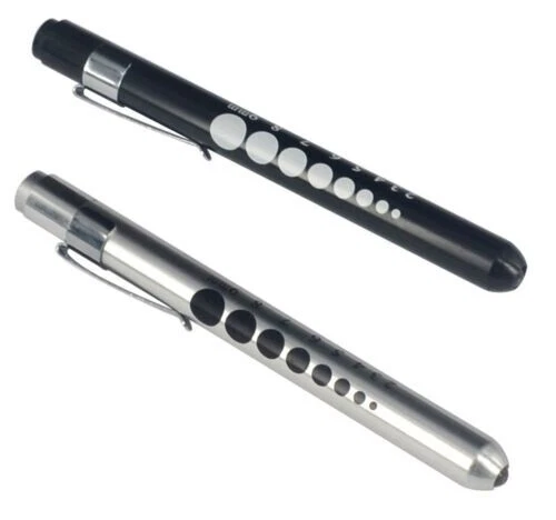 Diagnostic Penlight Pocket Medical LED with Pupil Gauge - BLACK
