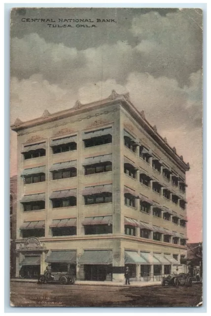 1911 Central National Bank Exterior Building Tulsa Oklahoma OK Vintage Postcard