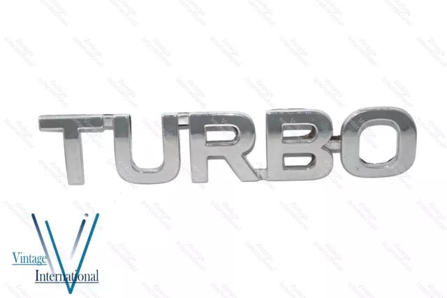 UNIVERSAL TURBO 3D PLASTIC CHROME LOGO BADGE STICKER DECAL CAR AUTO @Vi
