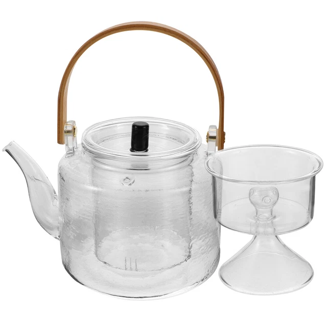 Tetera de hoja suelta por la tarde tetera mango de vidrio tetera china juego de té portátil