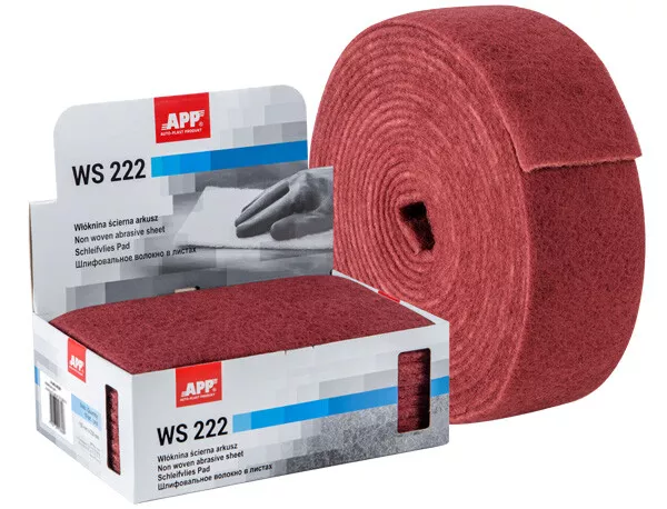 Stuoia di Abrasivo Cuscinetti Rosso Mittelgrob 150 x 230mm - 10St