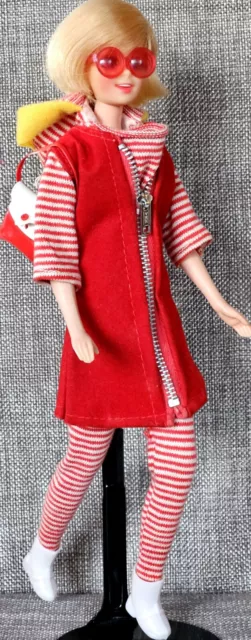 Vintage Barbie Mod 60'S Turtle & Tights Mini Dress Set Francie Twiggy Casey Sz🐞