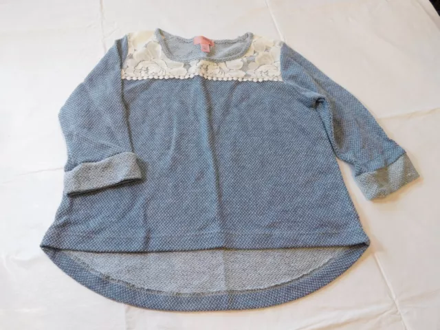 Monteau Ragazza Ragazzi 3/4 Camicia Maniche Misura 14 L T4792 Leggero Felpa