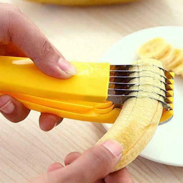 BANANA SLICER FRUIT Kitchen Gadget Bar Tools Veggie Steel C Xmas £7.30
