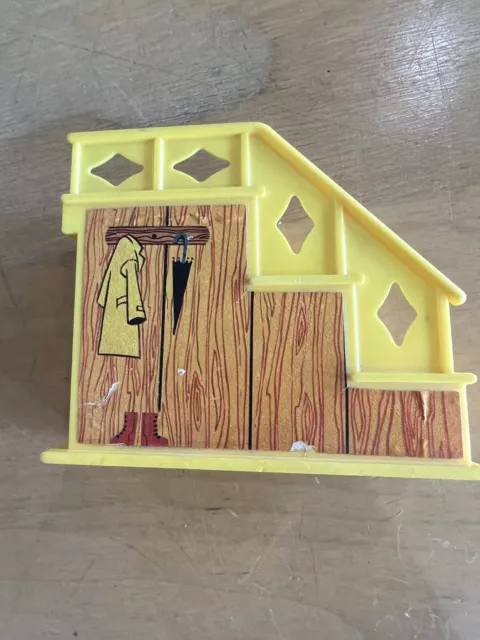 Vtg Fisher Price Little People #952 House Yellow Stairs Closet Steps Staircase