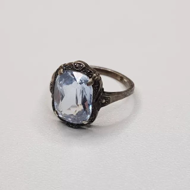 Antiker Ring aus 800er Silber & Spinell  / JKA  - 3,4 Gramm