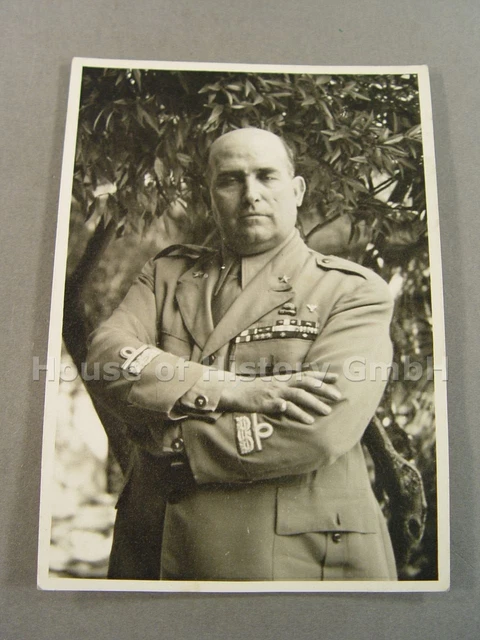 64465, Portraitfoto italienischer General / Offizier, Orden, Feldspange, Italien