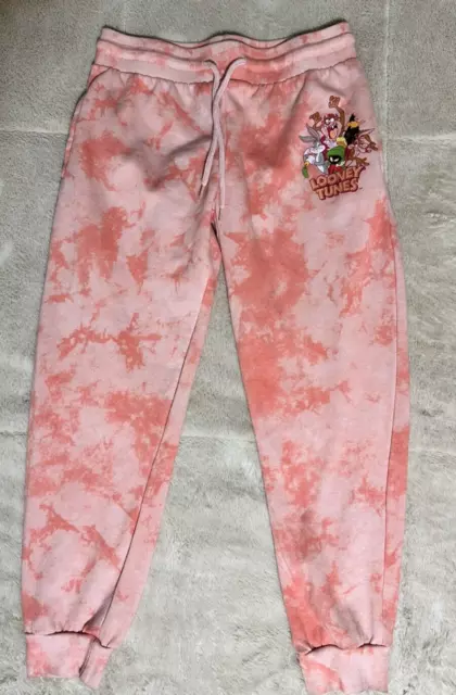 Looney Tunes Youth XL Jogger Lounge Sweatpants Peach Tie Dye