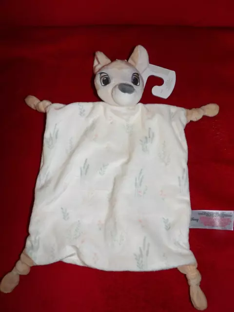 Doudou  Plat Faon Biche Bambi Beige Imprimé Fleur Disney Primark Baby