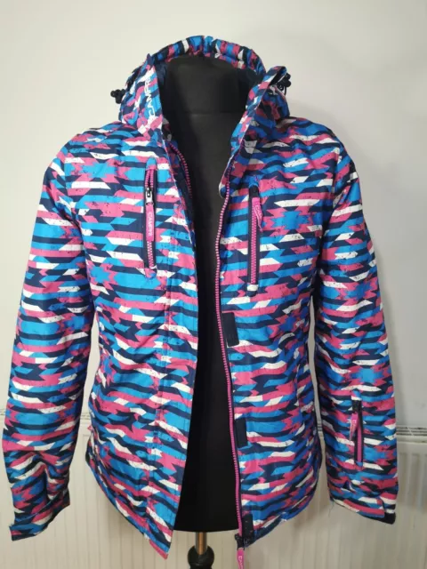 Campri Vintage Ski Jacket Coat Retro Full Zip Patterned Snow Coat Size 10