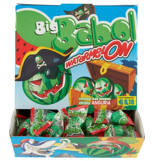 Gomme da Masticare Big Babol Watermelon Gusto Anguria Expo da 200 pz