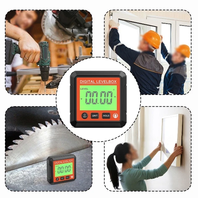 Rapporteur D'angle Numérique Magnétique - Inclinomètre LCD, Précision ±0.2°, étanche IP54 - 2