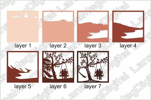 Digital File Layered Valentine's,read Description