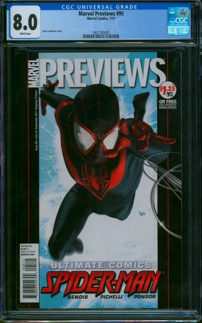 Marvel Previews #95 ⭐ CGC 8.0 ⭐ 1st Miles Morales Cover! Preview Comic 2011