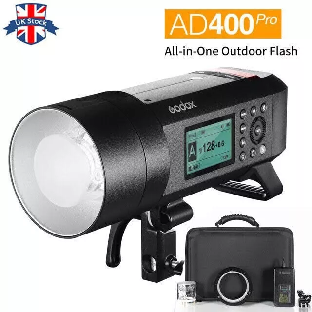 Uk stock Godox AD400 Pro WITSTRO All-in-One Li-on Battery TTL HSS Outdoor Flash