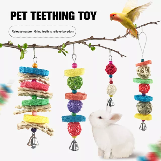 Parrot Rattan Toys Bird Supplies Chewing Toy Wood Rattan Ball Pet Accessor*_*