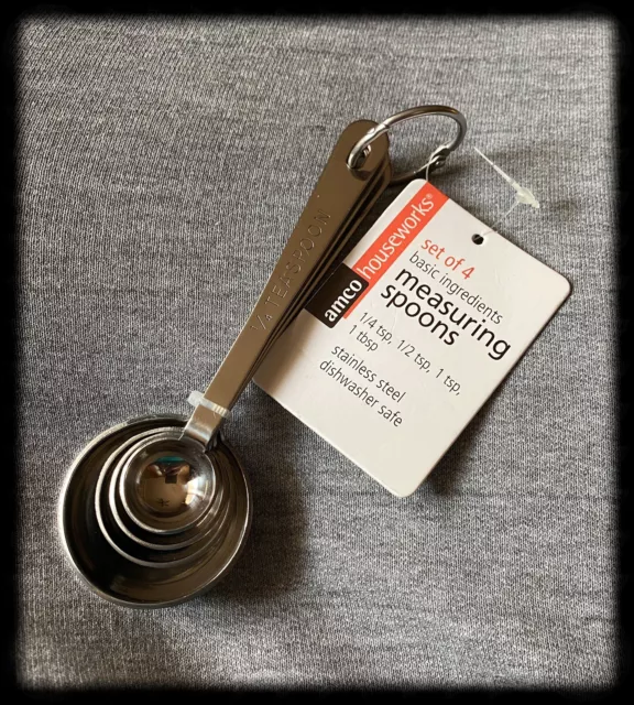 Lot Of 30 Sets Amco Stainless Steel Measuring Spoons Over $150 Value!
