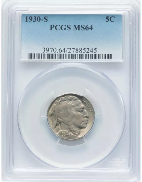 1930-S 5C PCGS MS64 Buffalo Nickel 885245
