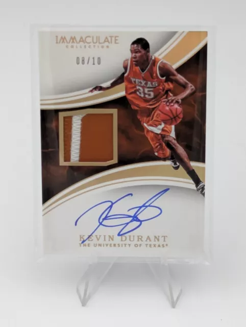 Auto + Patch Kevin Durant /10 !!! Match Worn Panini Immaculate Basketball !!!