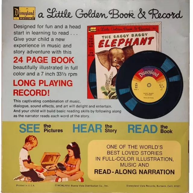 Disneyland Records A Little Golden Book & Record Chicken Little 3