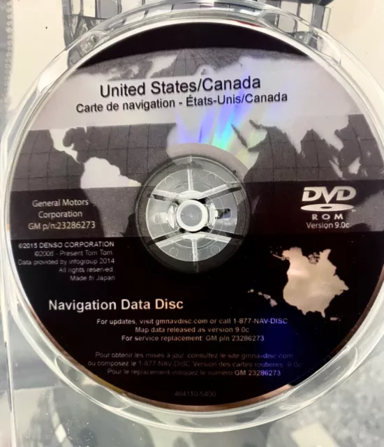 20072011 CHEVROLET TAHOE Navigation DVD Map Update GM p/n 23286273 v9