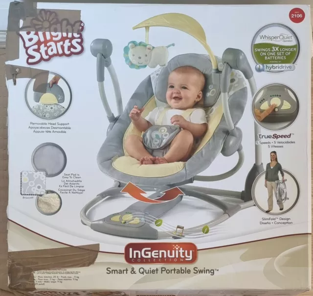 Bright Starts Ingenuity Smart & Quite Portable Swing