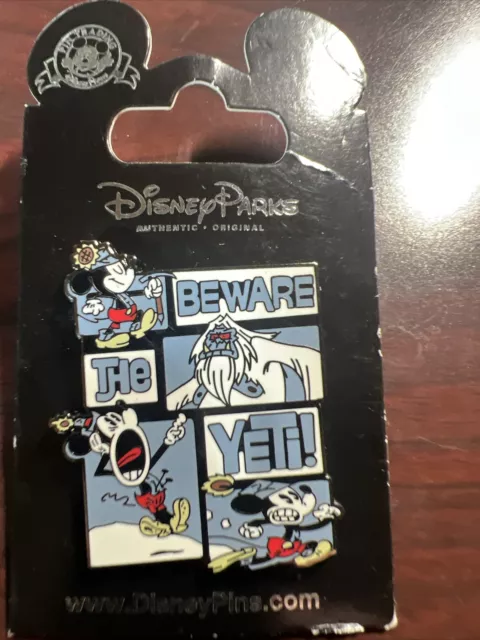 Disney Parks 2014 Pin -Mickey Mouse Scared Beware of The Yeti Expedition Everest