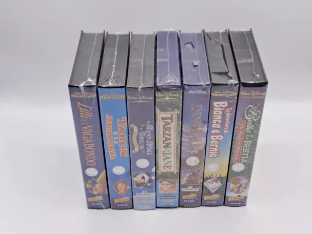 videocassette Disney classici cartoni animati vhs sigillate nuove Lotto 3