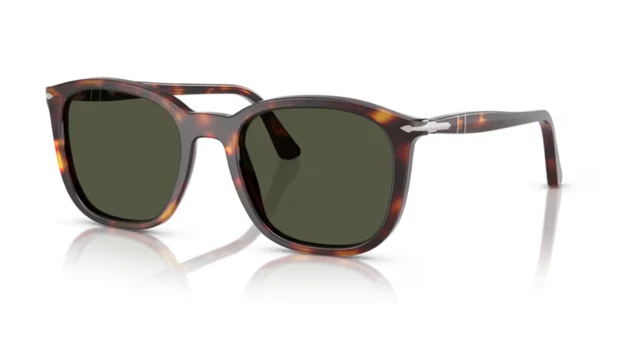 Lunettes De Soleil Persol PO 649 24/31 - Couleur Havana/vert, Neuves Avec étiquettes, Fabriqué En Italie