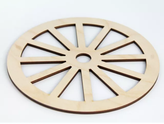 Spoked Wagon Wheels Unfinished Wood Cutout Crafts Door Hanger Wreath Sign Spokes 2