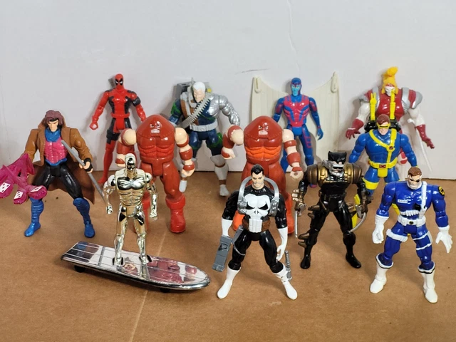 Vintage 1990’s Toy Biz Marvel Action Figures Deadpool X-Men LOT OF 12 read desc.