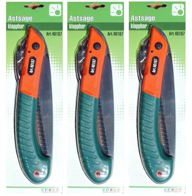 3 Stück Klappsäge Astsäge klappbar Baumsäge Gartensäge 19 cm Sägeblatt Holzsäge