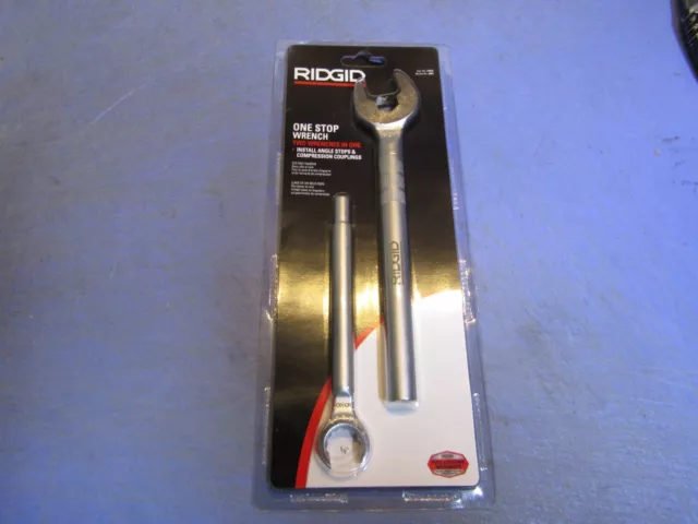 RIDGID Plumbers 2 in 1 Wrench One Stop Coupling Compact Adjustable Plumbing NEW