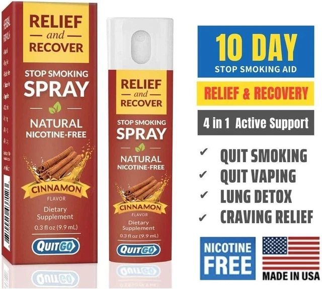 Aerosol herbal para dejar de fumar QuitGo - remedio para dejar de fumar sin nicotina - canela