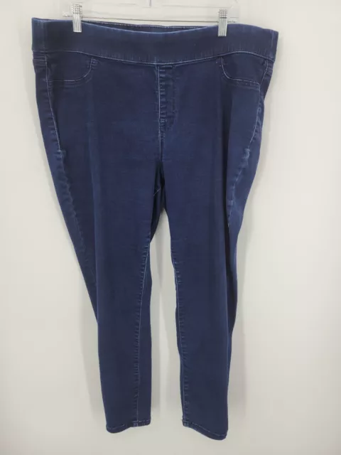 Lane Bryant Jeans Womens 20 Dark Wash Pull On Stretch High Rise Denim Pants