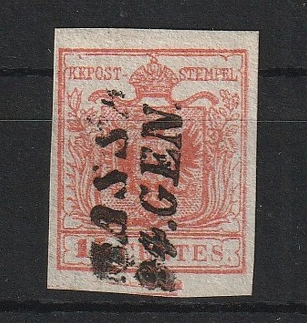 C572) Österreich Lombardei Venetien Nr. 3 X gestempelt Befund Babor VÖB