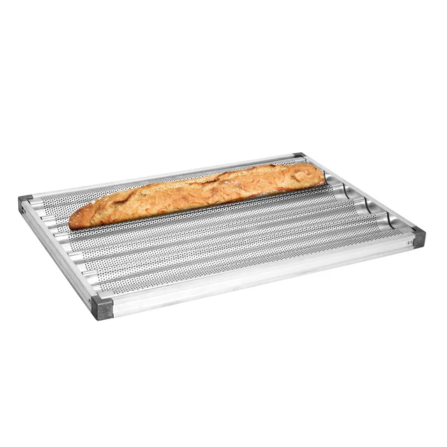 Baguetteblech - 40 x 60 cm - mit 5 Mulden | GGM Gastro