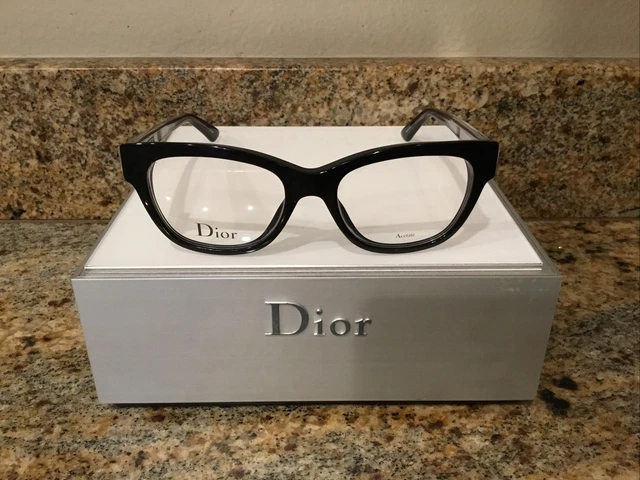 Christian Dior Eyeglasses MONTAIGNE N06 G2B Black Full Rim Frames 50MM RX-ABLE