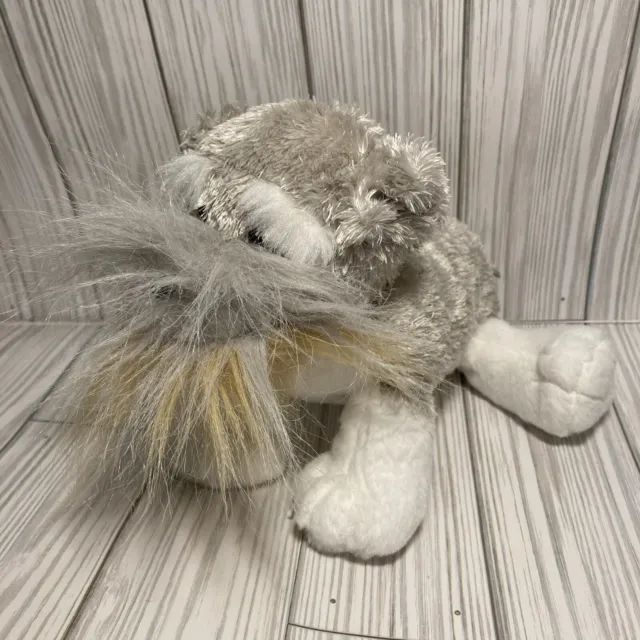 Ganz Webkinz HM159 Schnauzer Plush Gray White Dog Stuffed Animal Toy