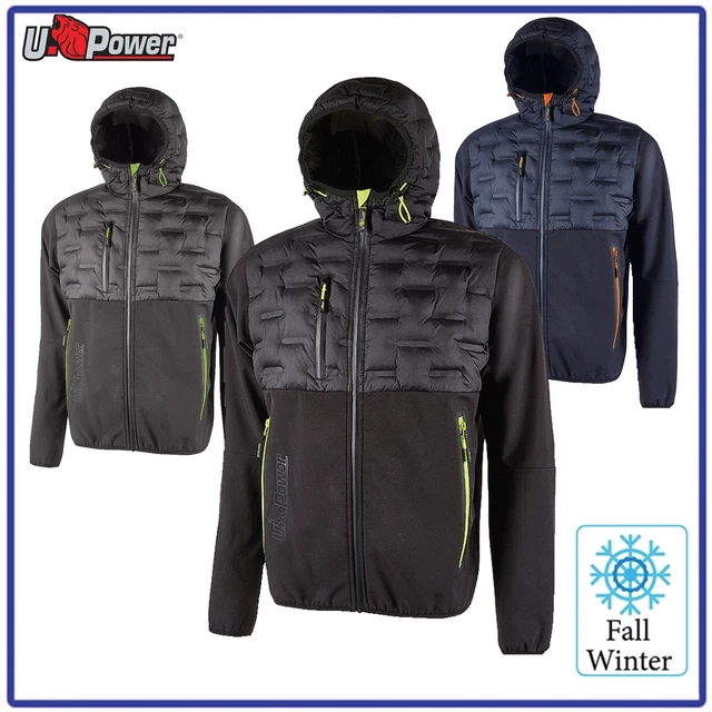 giacca impermeabile per uomo con cappuccio U POWER giubbotto giubbino invernale