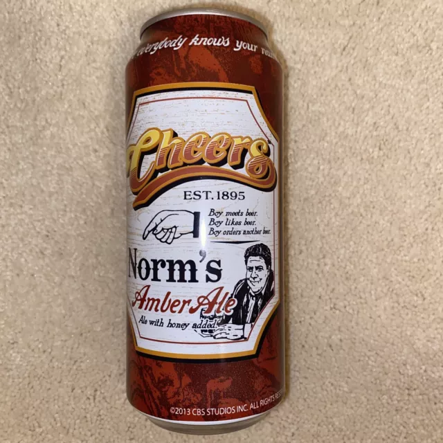 Cheers Est. 1895 Norm’s Amber Ale 16 Oz Beer Can World Brews, Rochester, NY T/O