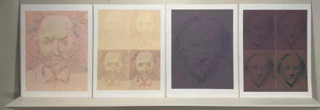 Milton Glaser, Set of 6 Disappearing Shakespeare 17"x24" Wove Paper Giclees