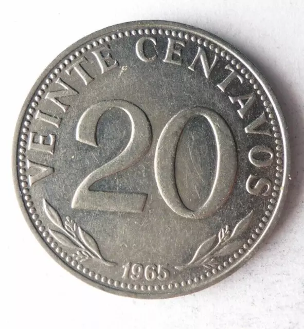 1965 BOLIVIA 20 CENTAVOS - Excellent Coin - FREE SHIP - Bin #322