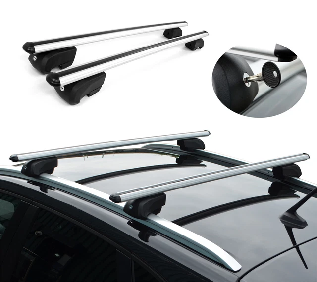 Tiger Barres de toit transversales pour VW Passat B8 Break 2014-2023 Alu Gris 2x