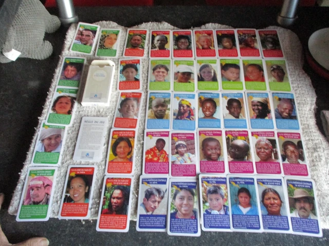 ANCIEN JEU DE cartes des 7 familles les indiens par Yves François Catel