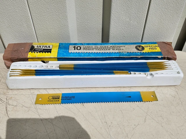 10 ULTRA RECORD Power Hacksaw Blade SUPER H.S.S MOLYBDENE 14 x 1-1/2 x .075 - 4T