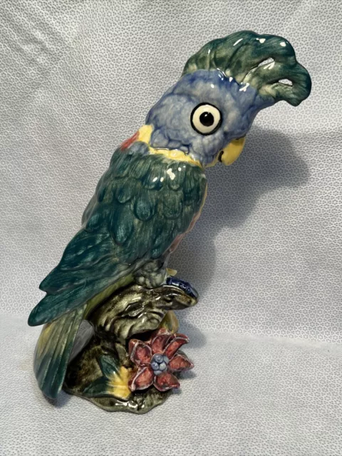 Vintage Stangl Pottery Birds No. 3580 Cockatoo Figurine 9” Tall - Signed