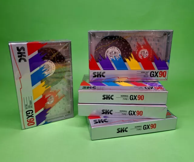 5 x SKC GX 90 BLANK SEALED CASSETTE TAPES, KASSETTEN