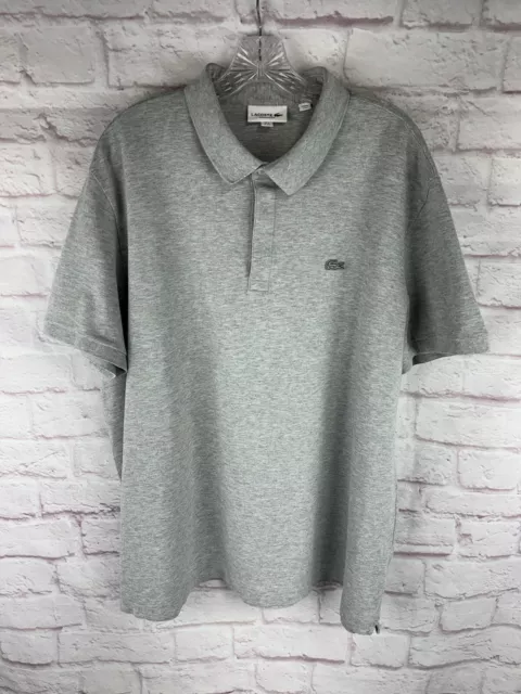 LACOSTE REGULAR FIT Gray Short Sleeve Polo Size Men's 8 US 3XL $20.00 ...
